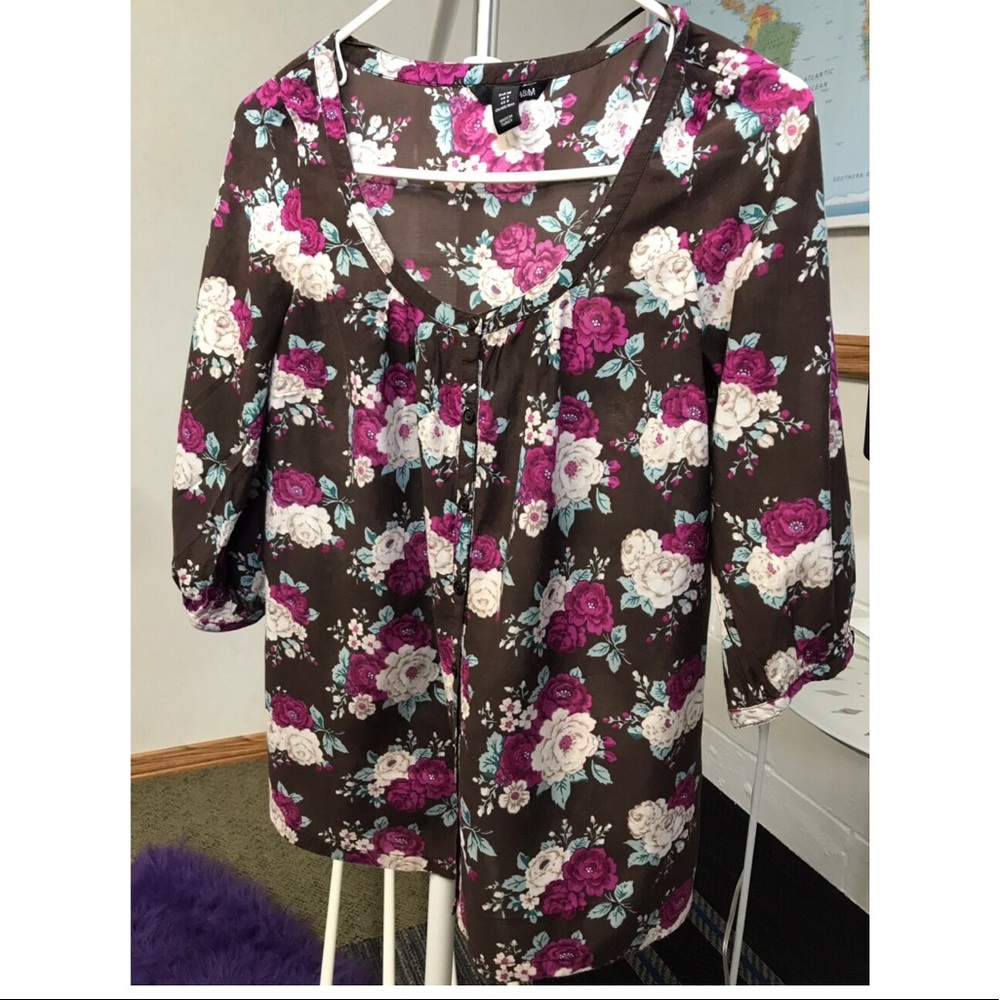 H&M Size 6 Floral Shirt